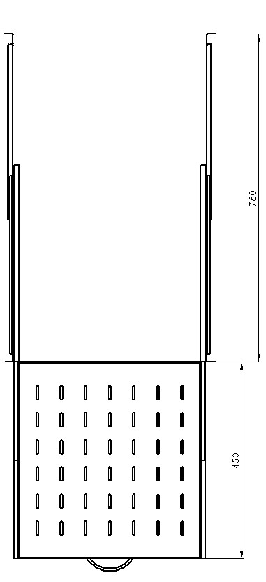 Technical drawing - sliding shelf 19