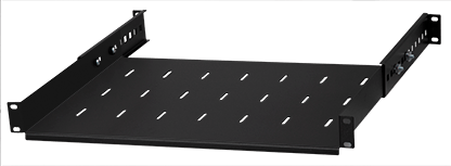 Adjustable shelf for server cabinets, 19" 1U 350mm, black