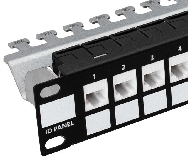 Modular Patch Panel, 19" 1U 24 ports, Black