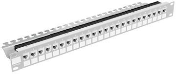 Modular Patch Panel, 19" 1U 24 ports, Grey